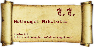 Nothnagel Nikoletta névjegykártya